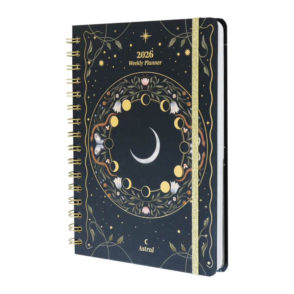 PRE-ORDINE Agenda Annuale "Astral" 2026, vista settimanale, witchy vibes