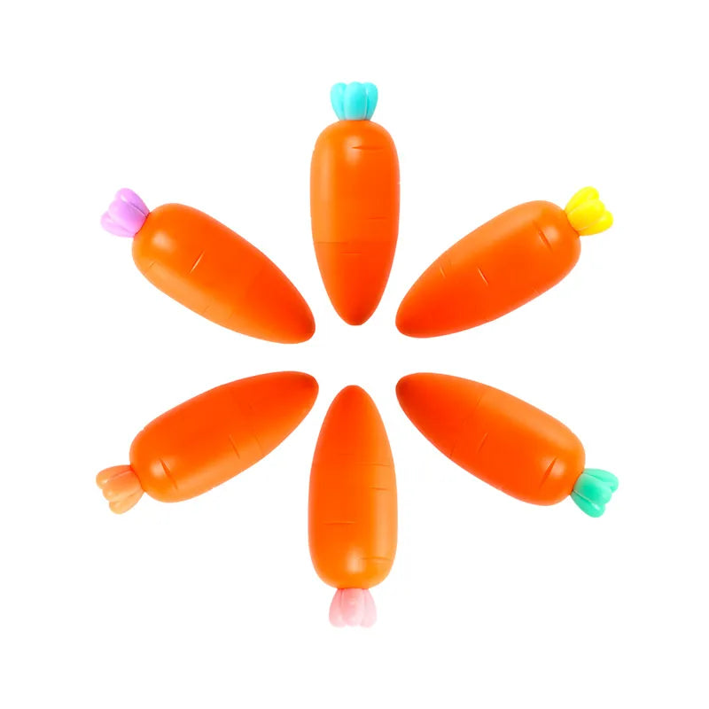 Set 6 evidenziatori a forma di carota, bullet journaling