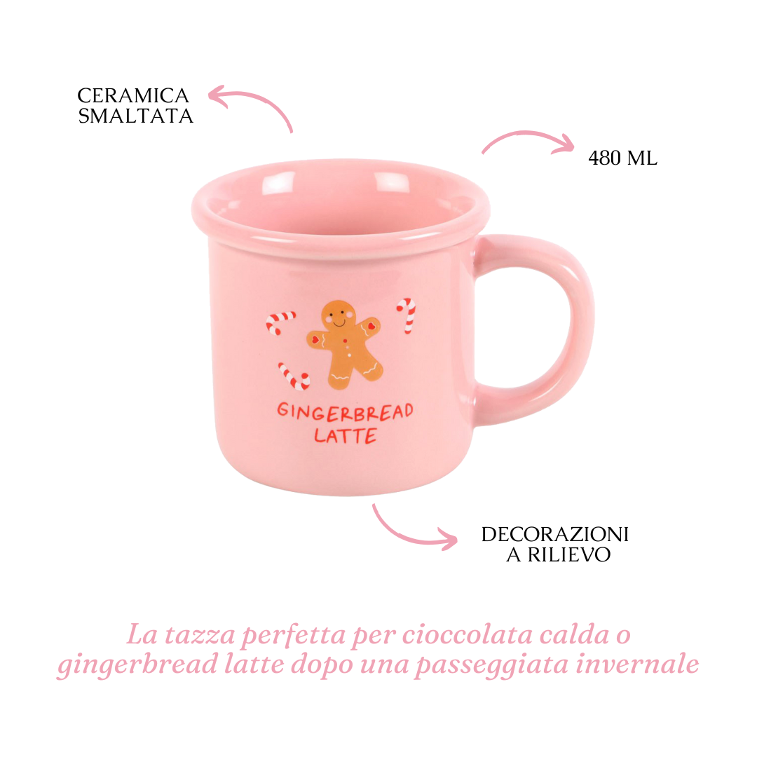 Tazza Gingerbread Latte, Natale, biscotto di pan di zenzero