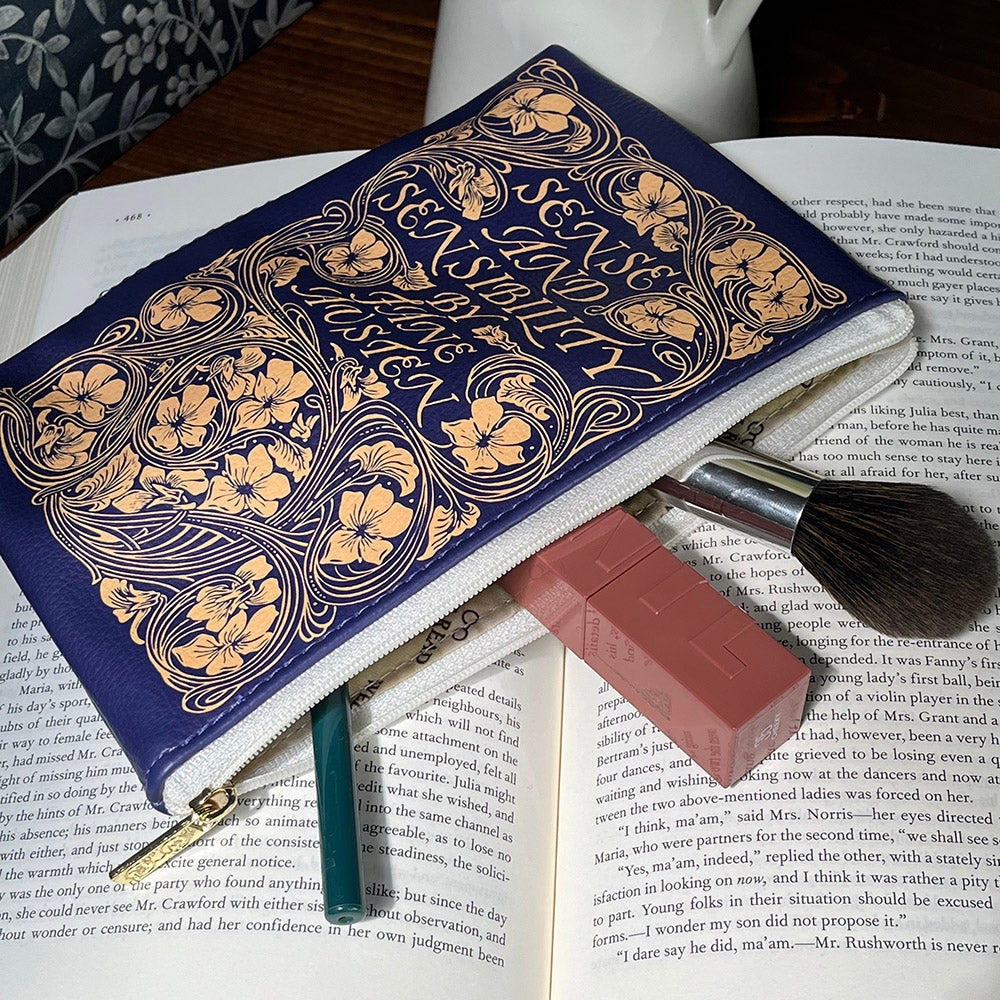 Astuccio pochette Jane Austen, Orgoglio e Pregiudizio, Lousia May Alcott, Piccole Donne