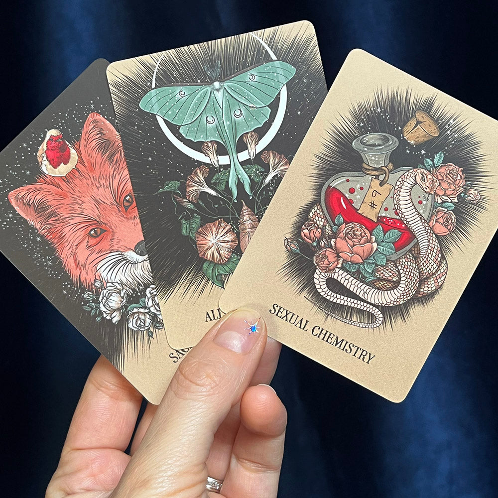 Oracolo tascabile "Fated-Love Oracle", 13 carte witchy per divinazione- carta sexual chemistry