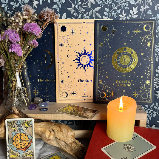 Quaderni A5 Astral, set da 3, carte dei tarocchi, witchy aesthetic