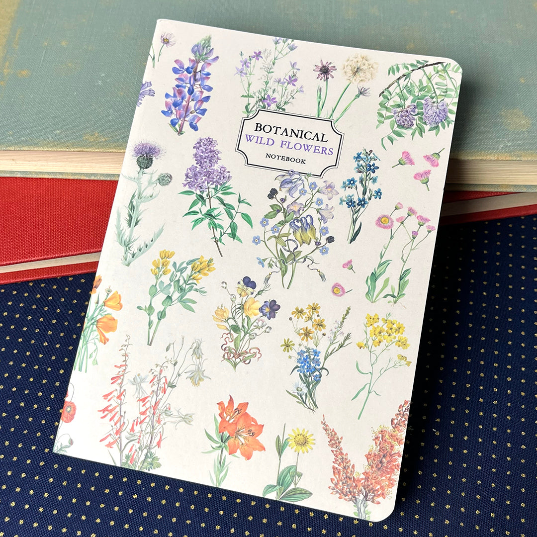 Pacchetto di 3 quadernini copertina botanica con fiori selvatici. Formato 10,5 x 14,8 kokonote