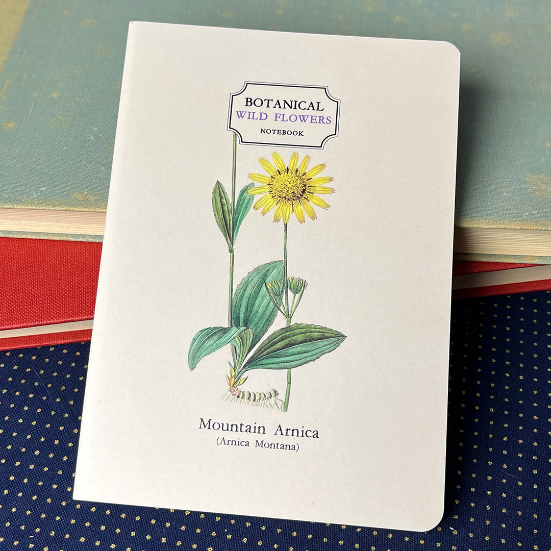 Pacchetto di 3 quadernini copertina botanica con fiori selvatici. Formato 10,5 x 14,8 kokonote