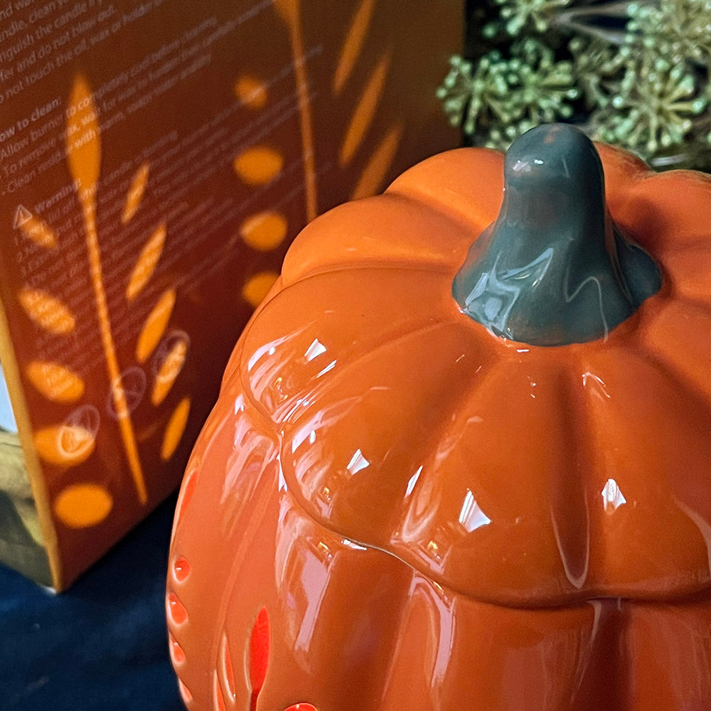 Lanterna brucia essenze "Pumpkin" in ceramica a forma di zucca