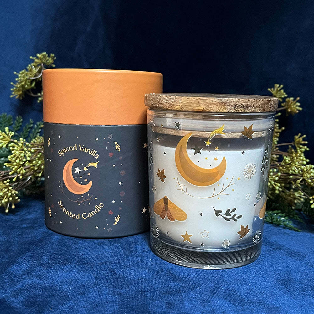 Candela Autumn Magic, vaniglia speziata, autunno witchy