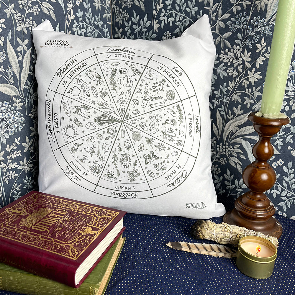 Cuscino 40x40 Ruota dell'Anno, streghe, sabba, witchcraft