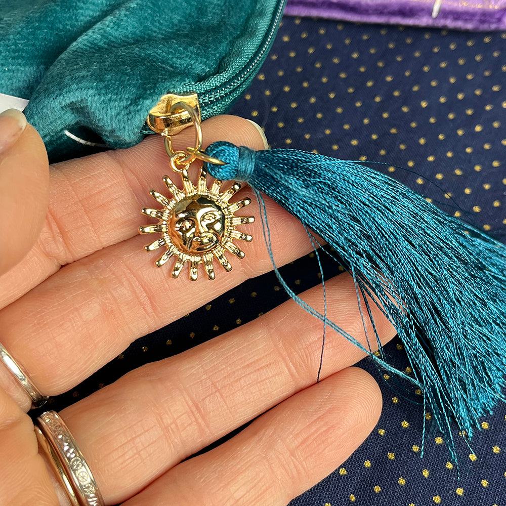 Astuccio, pochette in velluto carta dei Tarocchi