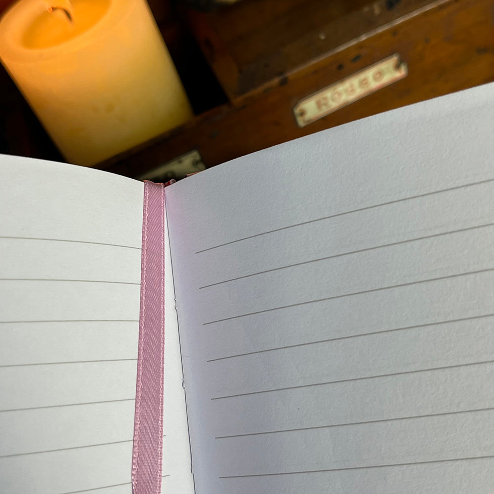 "Beautiful Thoughts" notebook, flowers, cottagecore aesthetic, A5 lined