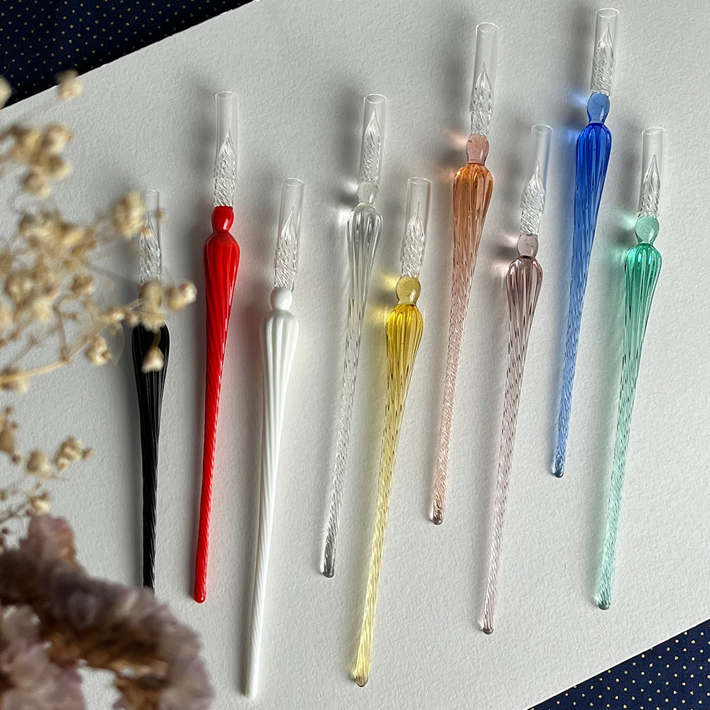 Penna di vetro a immersione per calligrafia - colori vari
