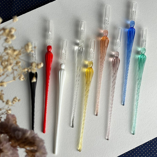 Penna di vetro a immersione per calligrafia - colori vari