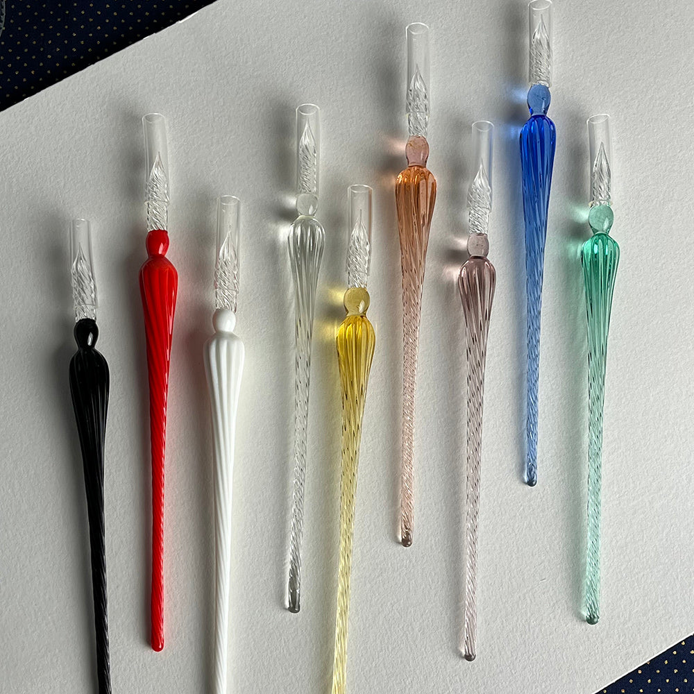Penna di vetro a immersione per calligrafia - colori vari