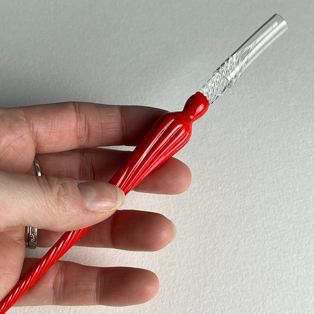 Penna di vetro a immersione per calligrafia - colori vari