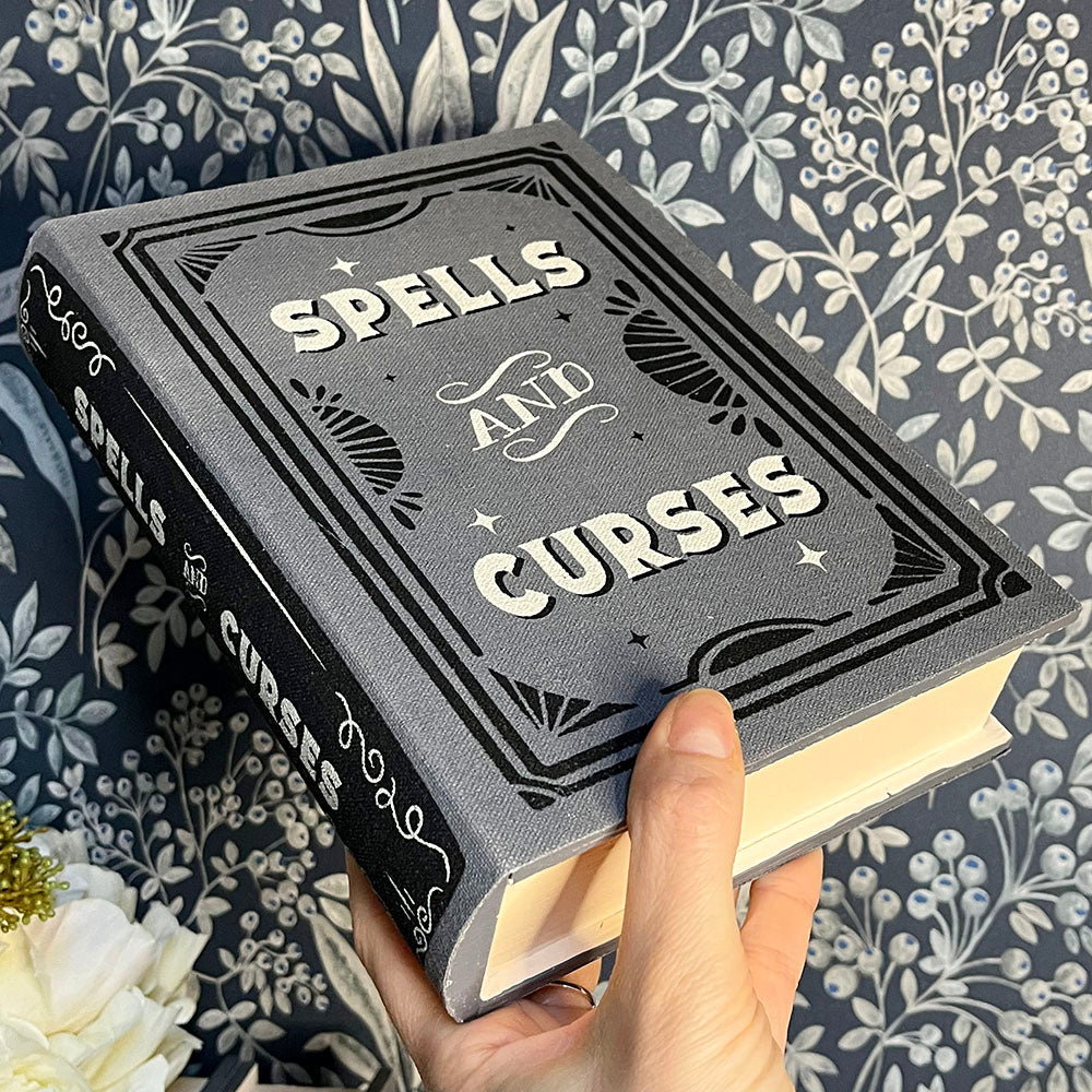 Scatola libro "Spells And Curses" box in legno, witchy box, strega