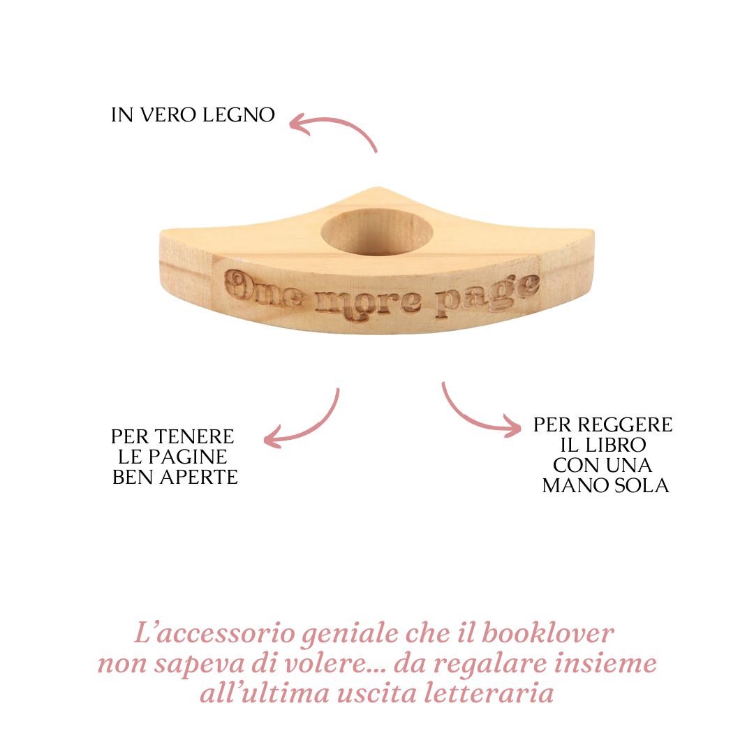 Segnalibro da pollice "Book Club" in legno, booklover
