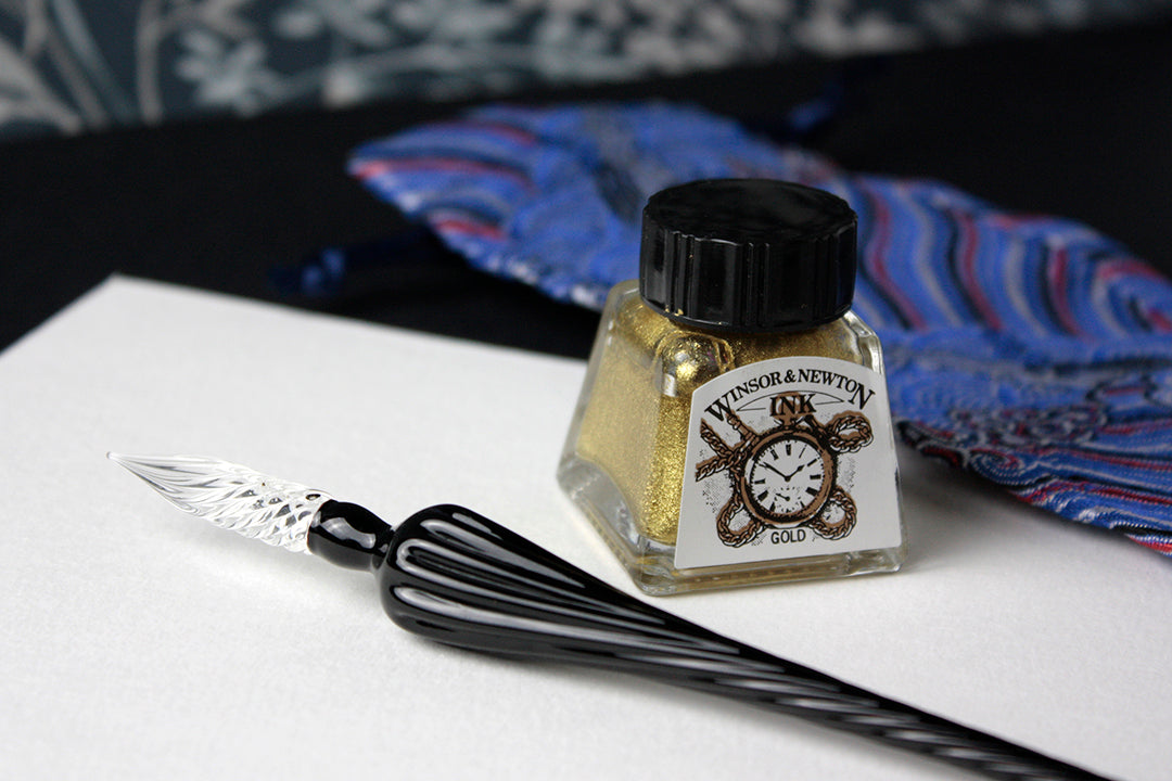 Penna di vetro a immersione per calligrafia - colori vari