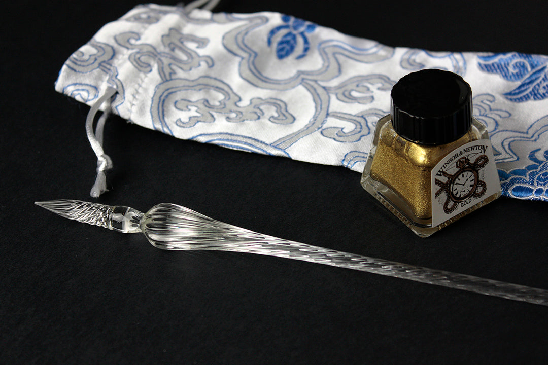 Penna di vetro a immersione per calligrafia - colori vari