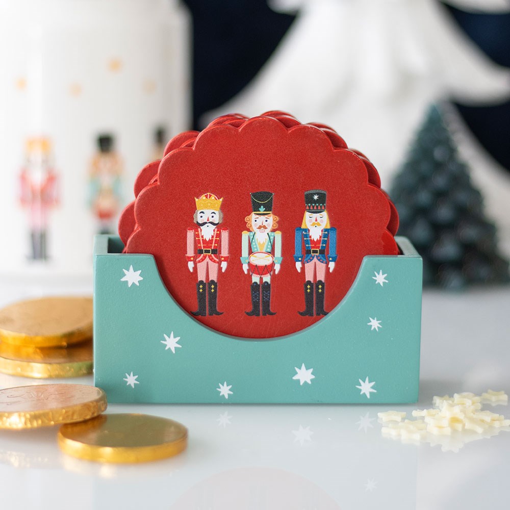 Sottobicchieri "Nutcracker", sottotazza, design schiaccianoci Natale