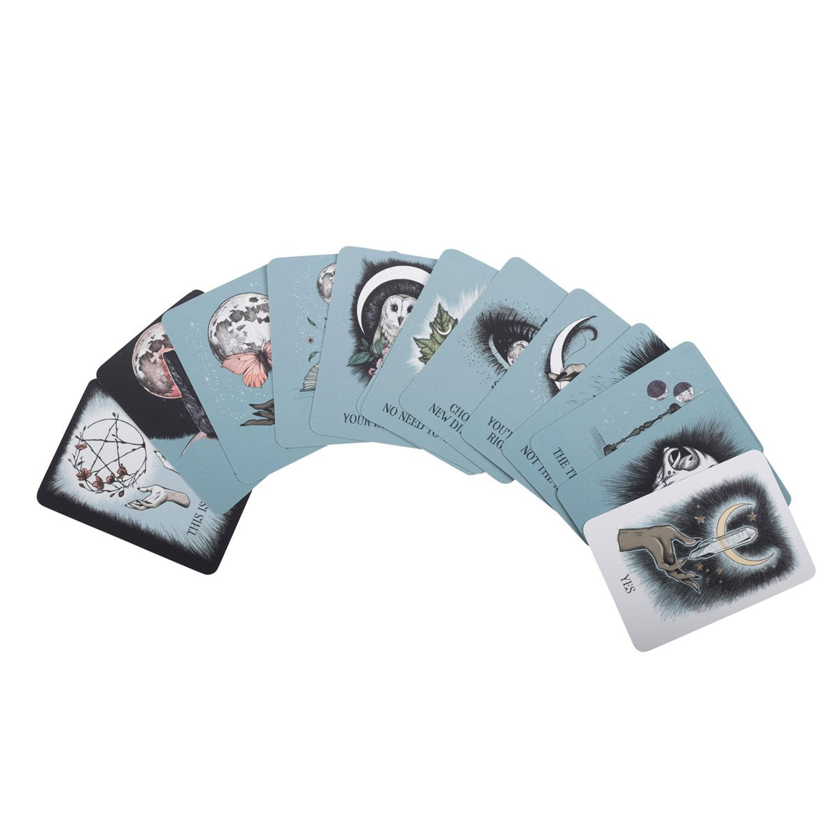 Oracolo tascabile "Athene Noctua", 13 carte witchy per divinazione