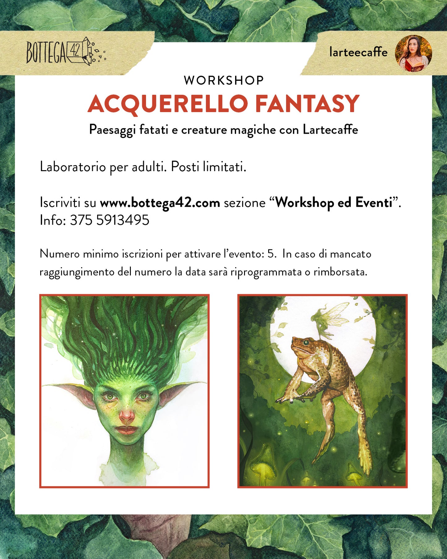 Watercolor Fantasy Workshop with Lartecaffe, March 22, 2025