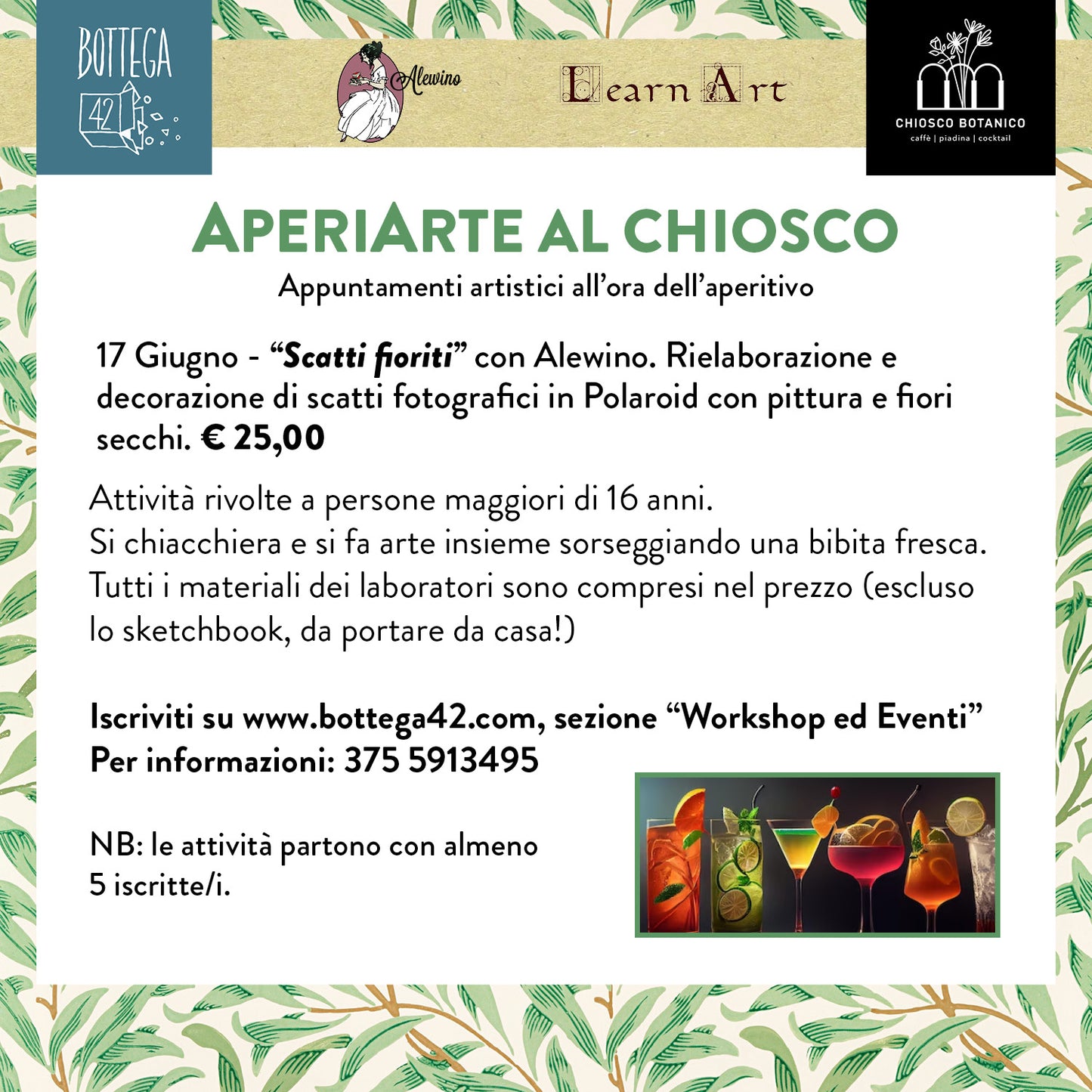 Workshop - "Scatti fioriti", 17 giugno 2024