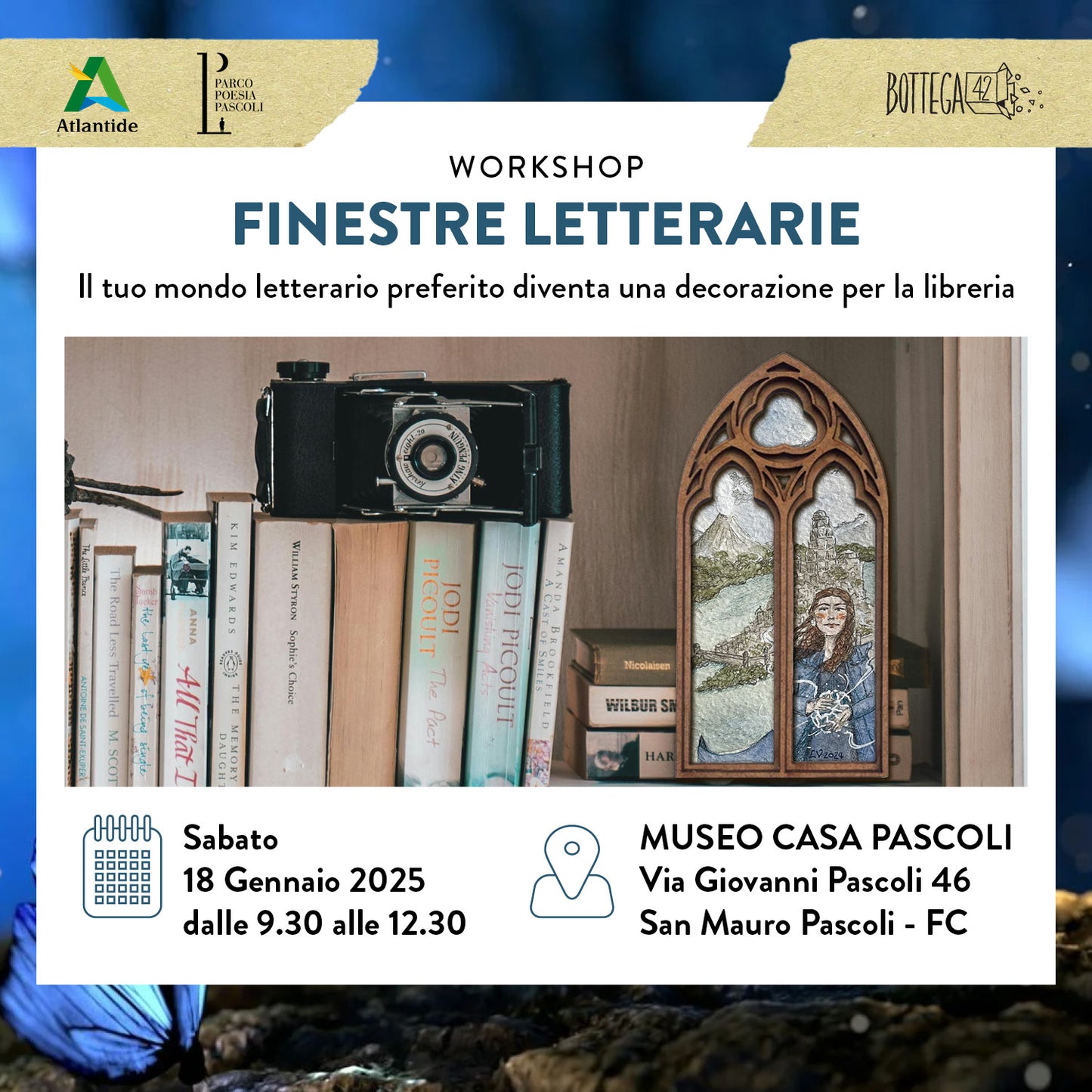 Workshop Finestre Letterarie, decorazione illustrata per libreria