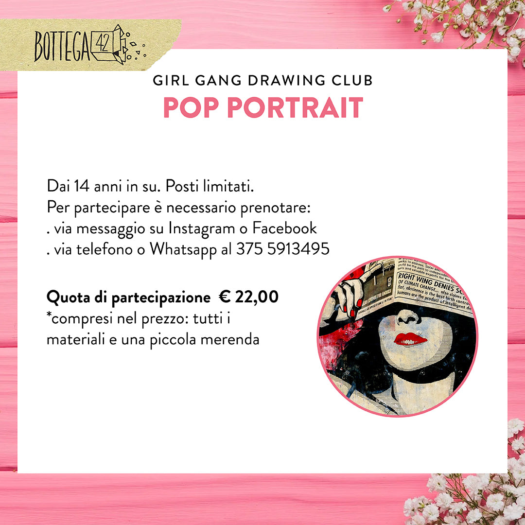 GGDC- Club di disegno al femminile - Pop Portrait- 12 Luglio 2023