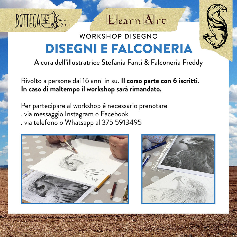 Workshop Disegni e Falconeria, 13 aprile 2023