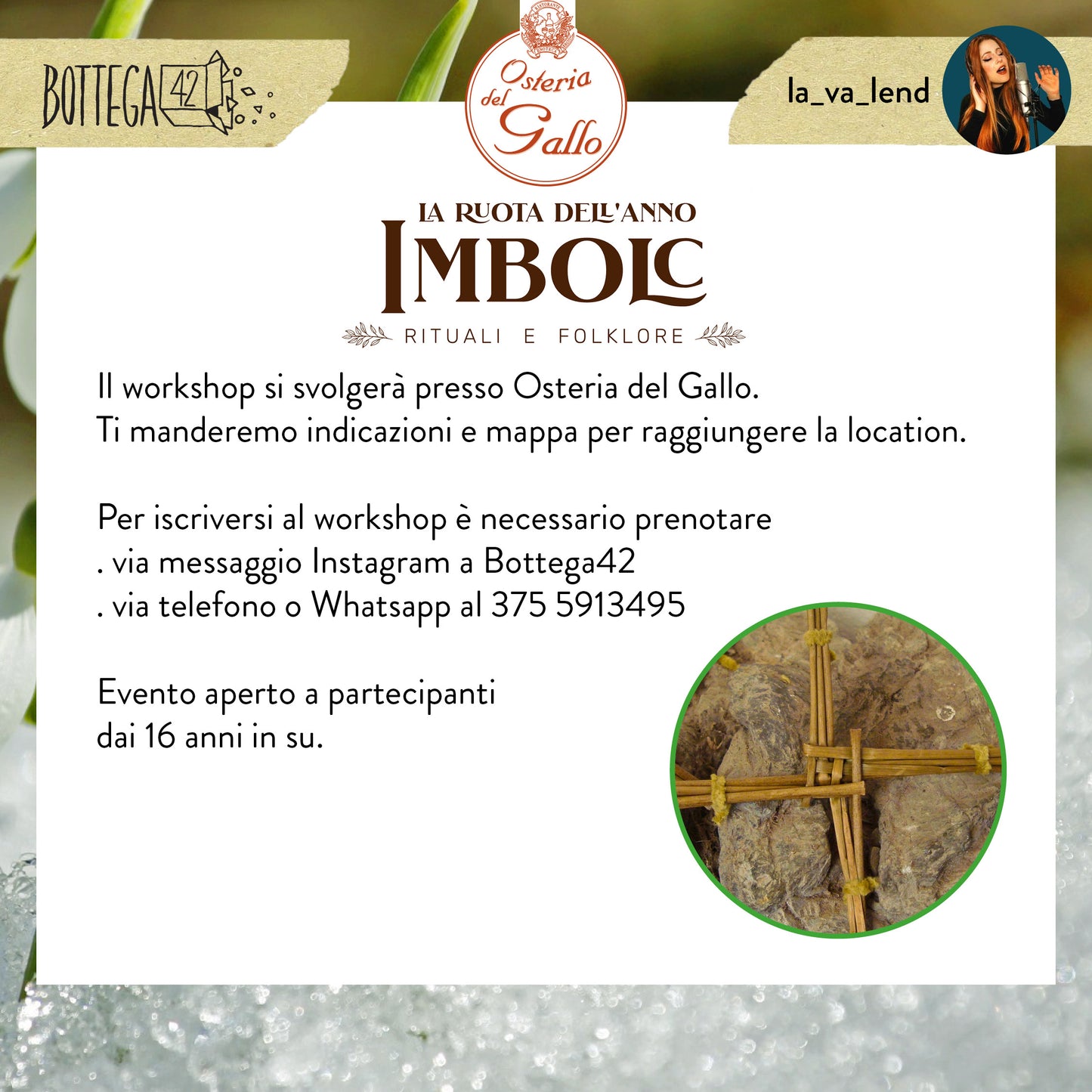 IMBOLC, La Ruota dell'Anno, evento, 9 febbraio 2024
