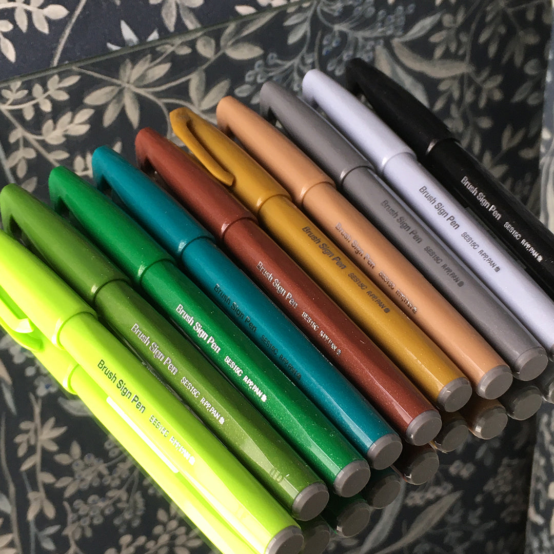 Brush Pen Pentel, Pennarello per lettering , colori vari