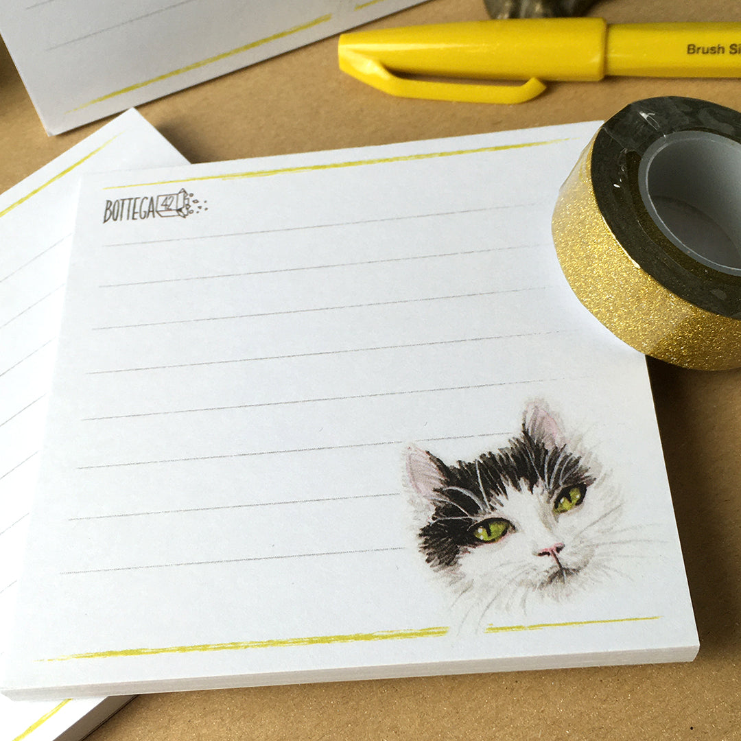 Block notes quadrato "Gatto"