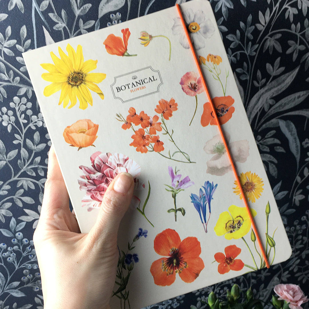 A5 dotted notebook "Botanical - Flowers" colorful wildflowers