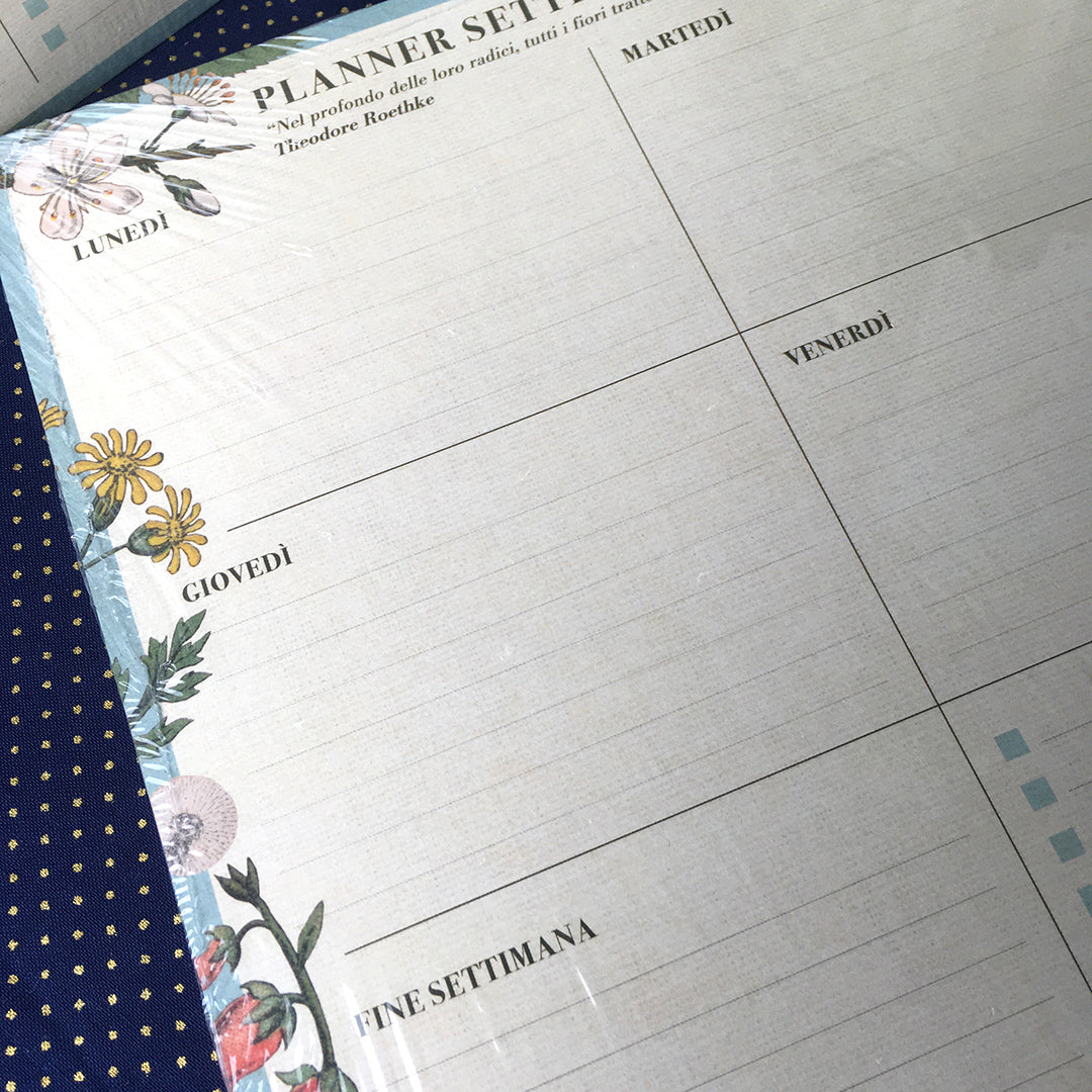 Planner settimanale A4 "Botanical - Flowers" Fiori e stampe botaniche