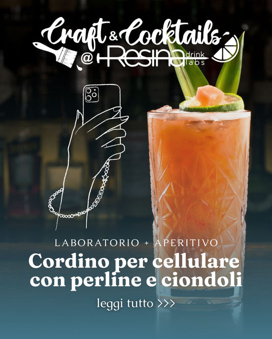 Aperitivo artistico Resina Craft And Cocktails -Cordino per cellulare con perline - 17/06/2026