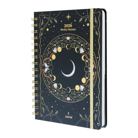 PRE-ORDINE Agenda Annuale "Astral" 2026, vista settimanale, witchy vibes
