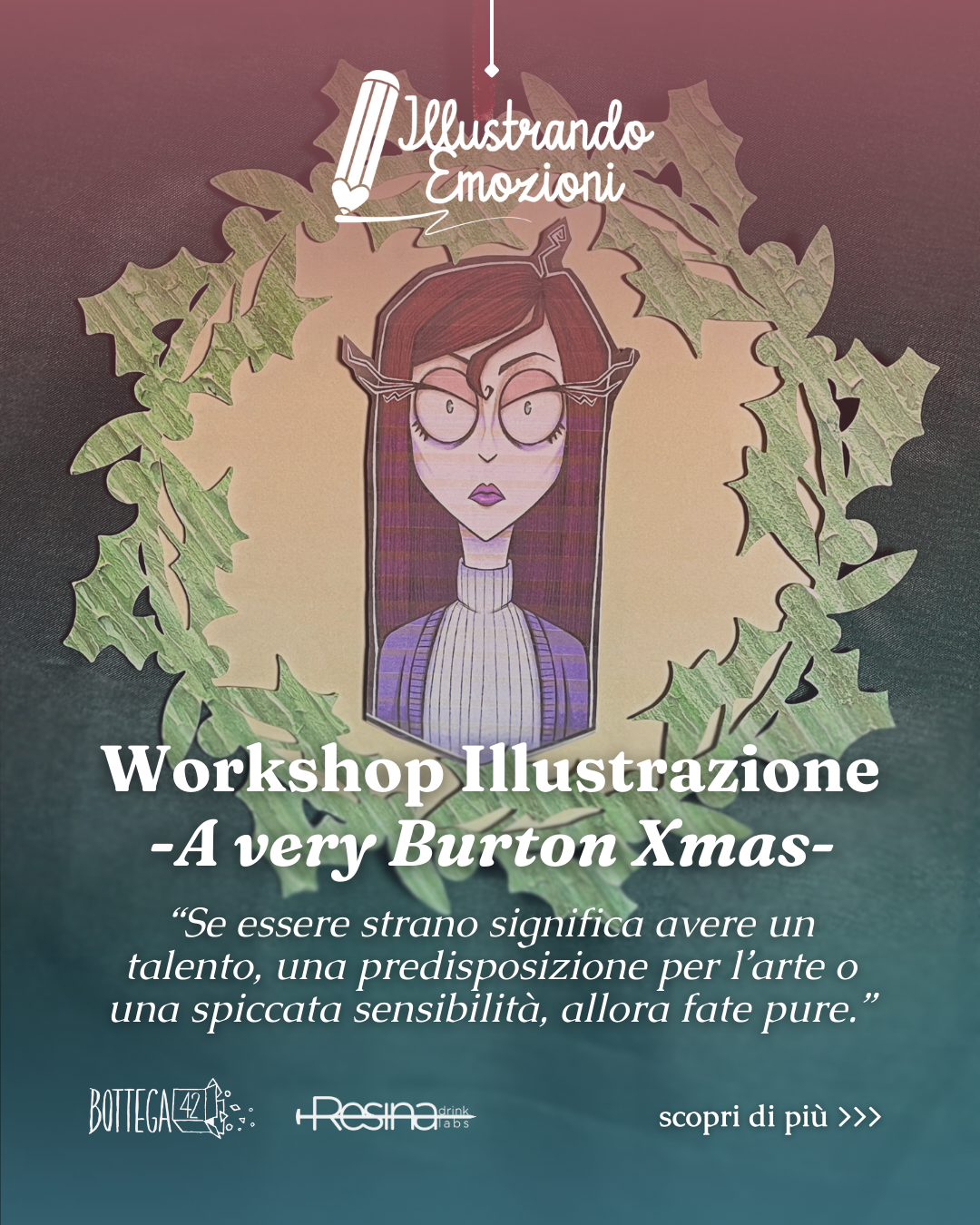 Workshop illustrazione "A very Burton Christmas", 13 dicembre 2025