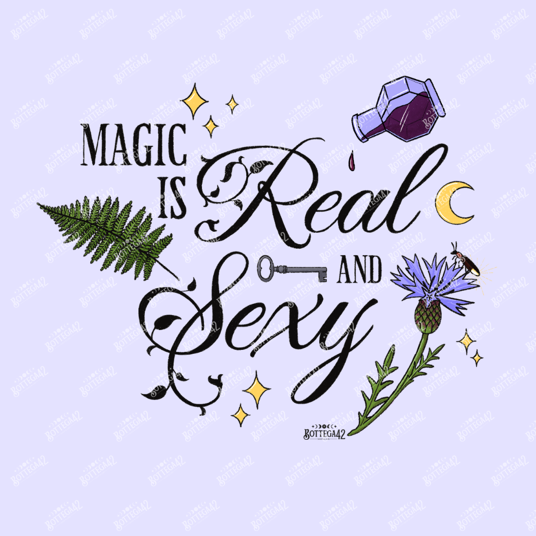 Felpa Donna "Magic is Real and Sexy" in Cotone Organico