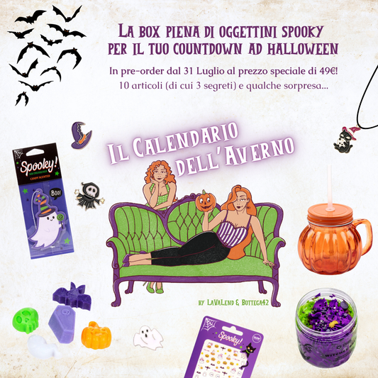 Box "Il Calendario dell'Averno", bundle spooky vintage a tema Halloween, LaVaLend e Bottega42
