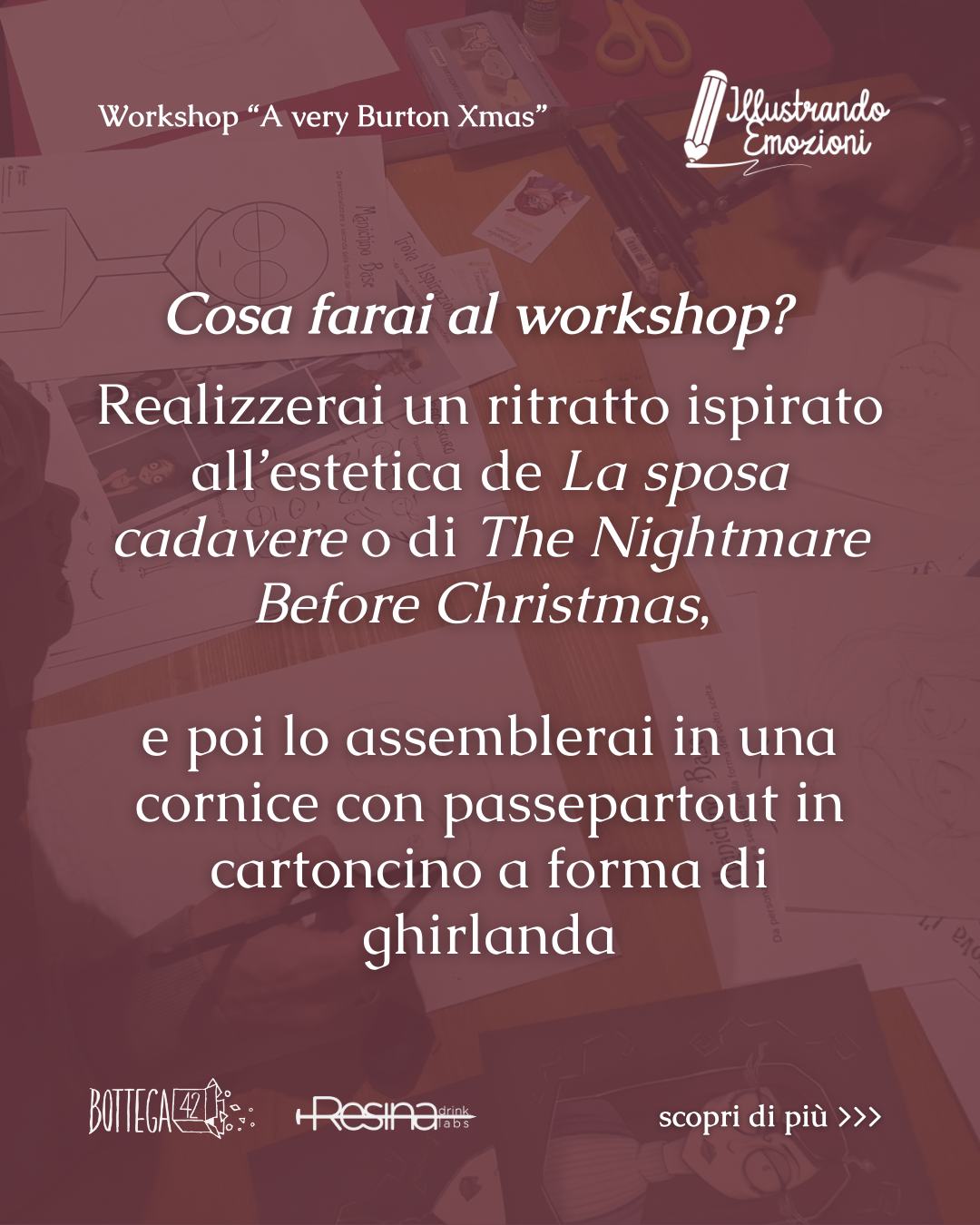 Workshop illustrazione "A very Burton Christmas", 13 dicembre 2025