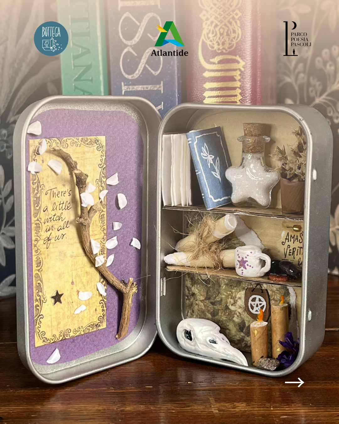 Workshop letterario - libreria diorama in scatola