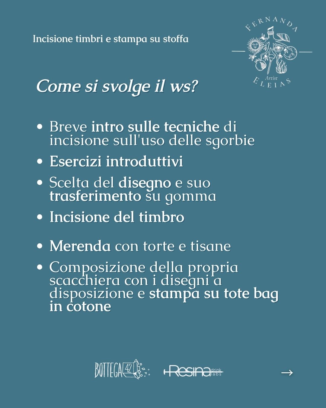 Ws Incisione Timbri e stampa su stoffa, 28 marzo 2026