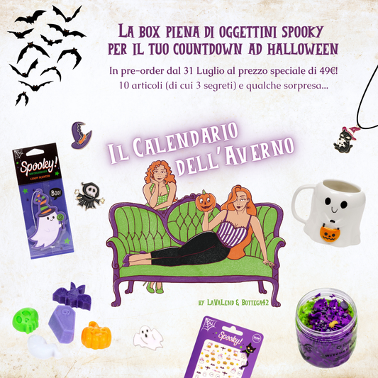 Box "Il Calendario dell'Averno", bundle spooky vintage a tema Halloween, LaVaLend e Bottega42