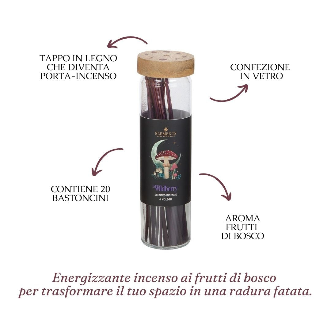 Incensi in stick "Dark Forest" ai frutti di bosco, witchy vibes info tecniche