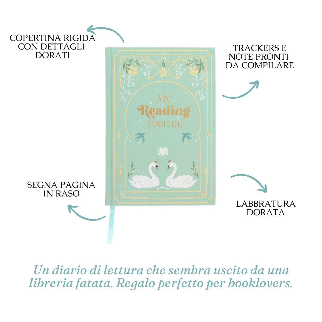 Reading Journal "Enchanted Library", tracker diario lettura, libri, booklover