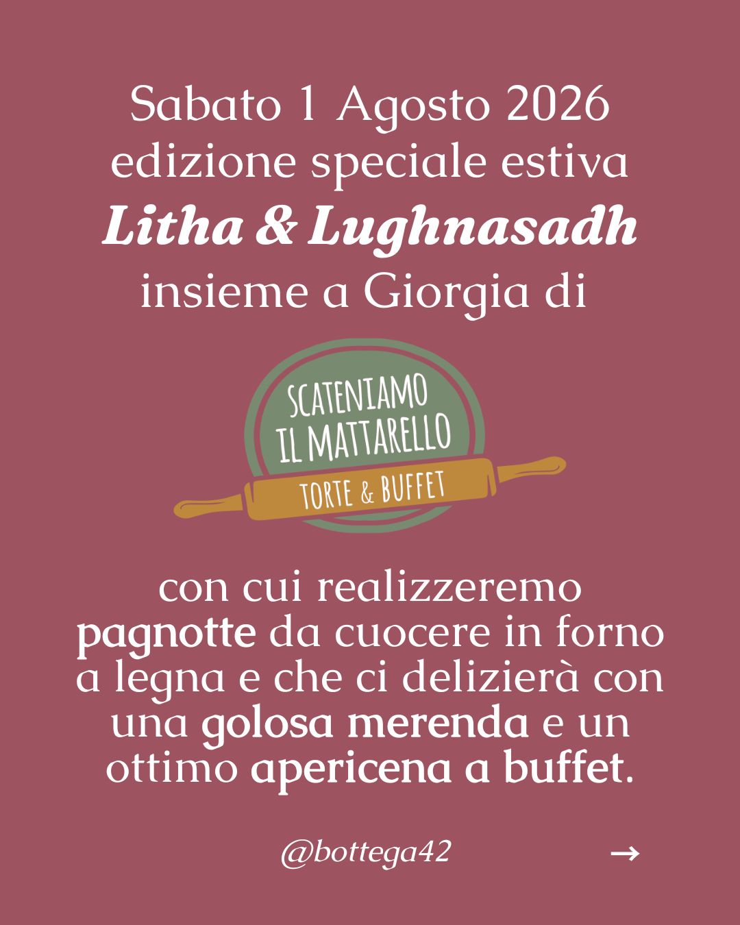 Witchy Circle - Litha e Lughnasadh, 1 agosto 2026 ed. speciale lab + cinema