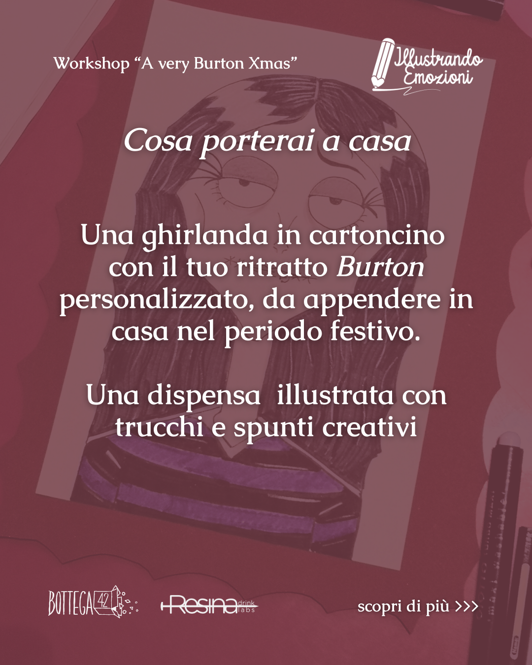 Workshop illustrazione "A very Burton Christmas", 13 dicembre 2025