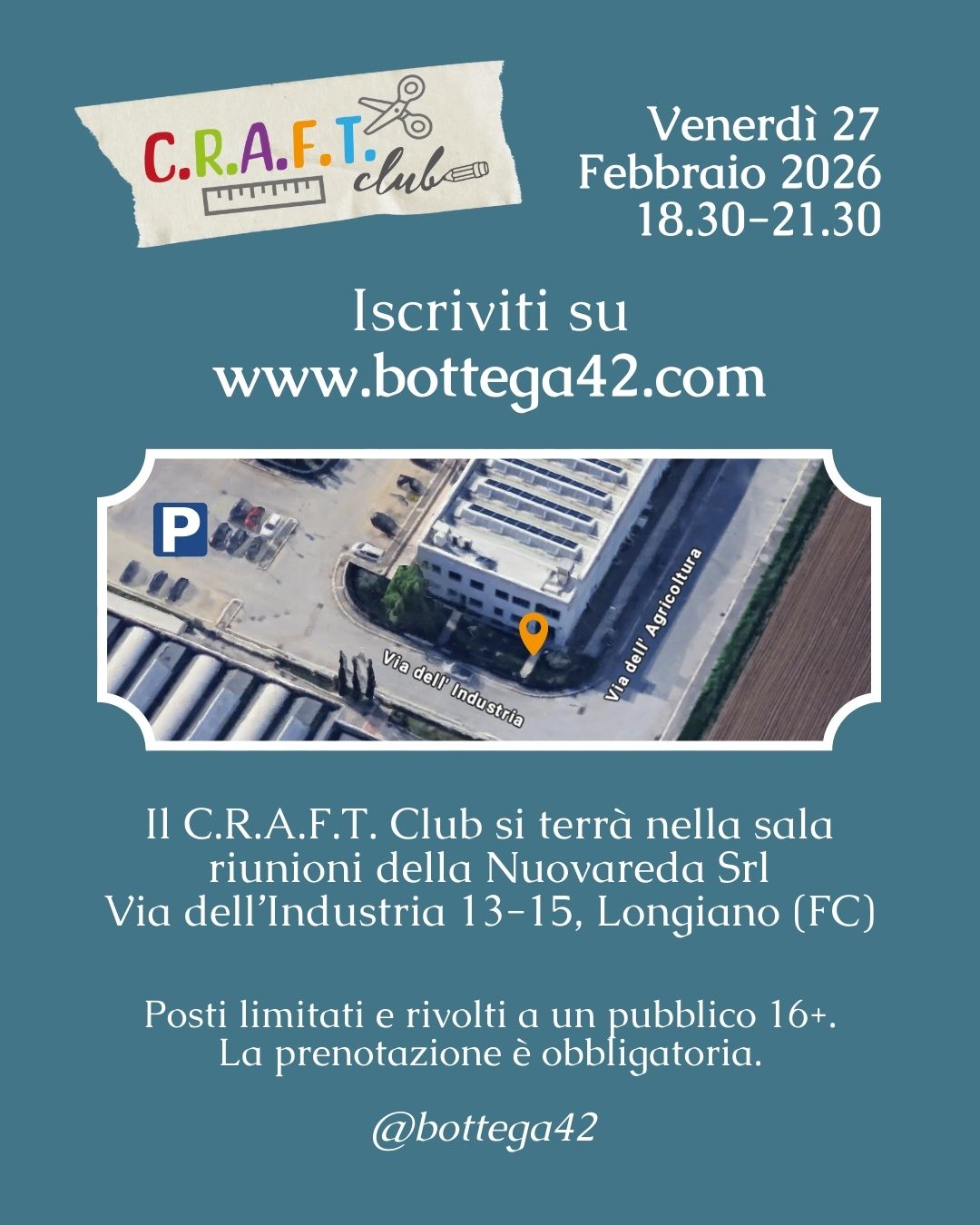 C.R.A.F.T. club, venerdì 27 Febbraio 2026