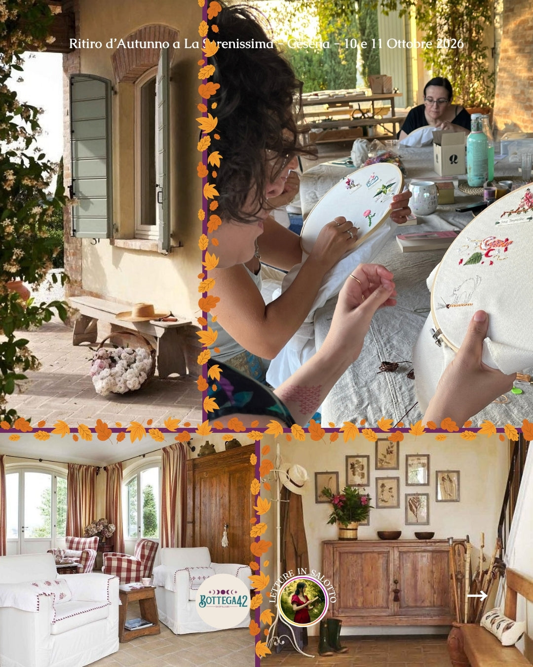 Ritiro d'Autunno - weekend arte e lettura - 10 e 11 ottobre 2026