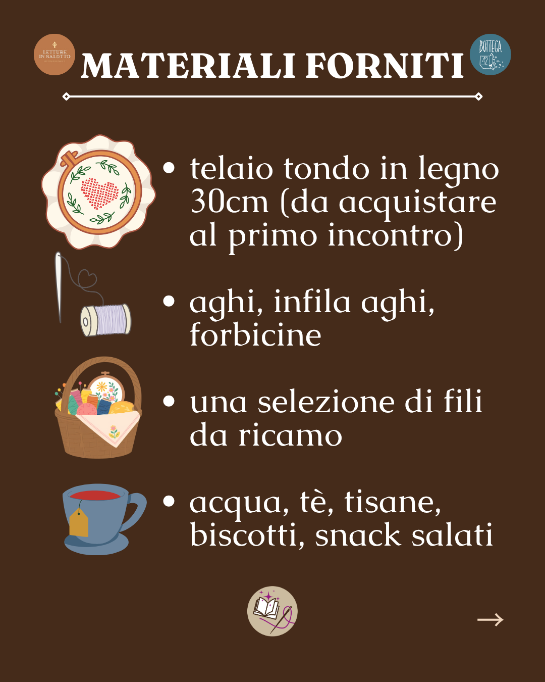 Club del libro e del ricamo (16+), Ortica, 24 Aprile 2026