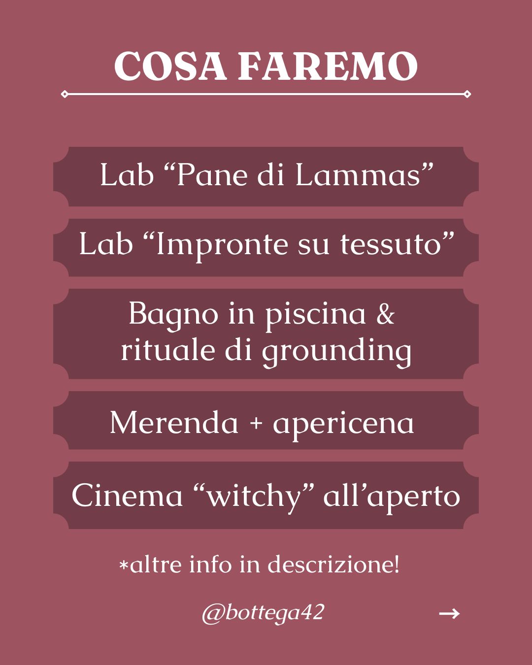 Witchy Circle - Litha e Lughnasadh, 1 agosto 2026 ed. speciale lab + cinema